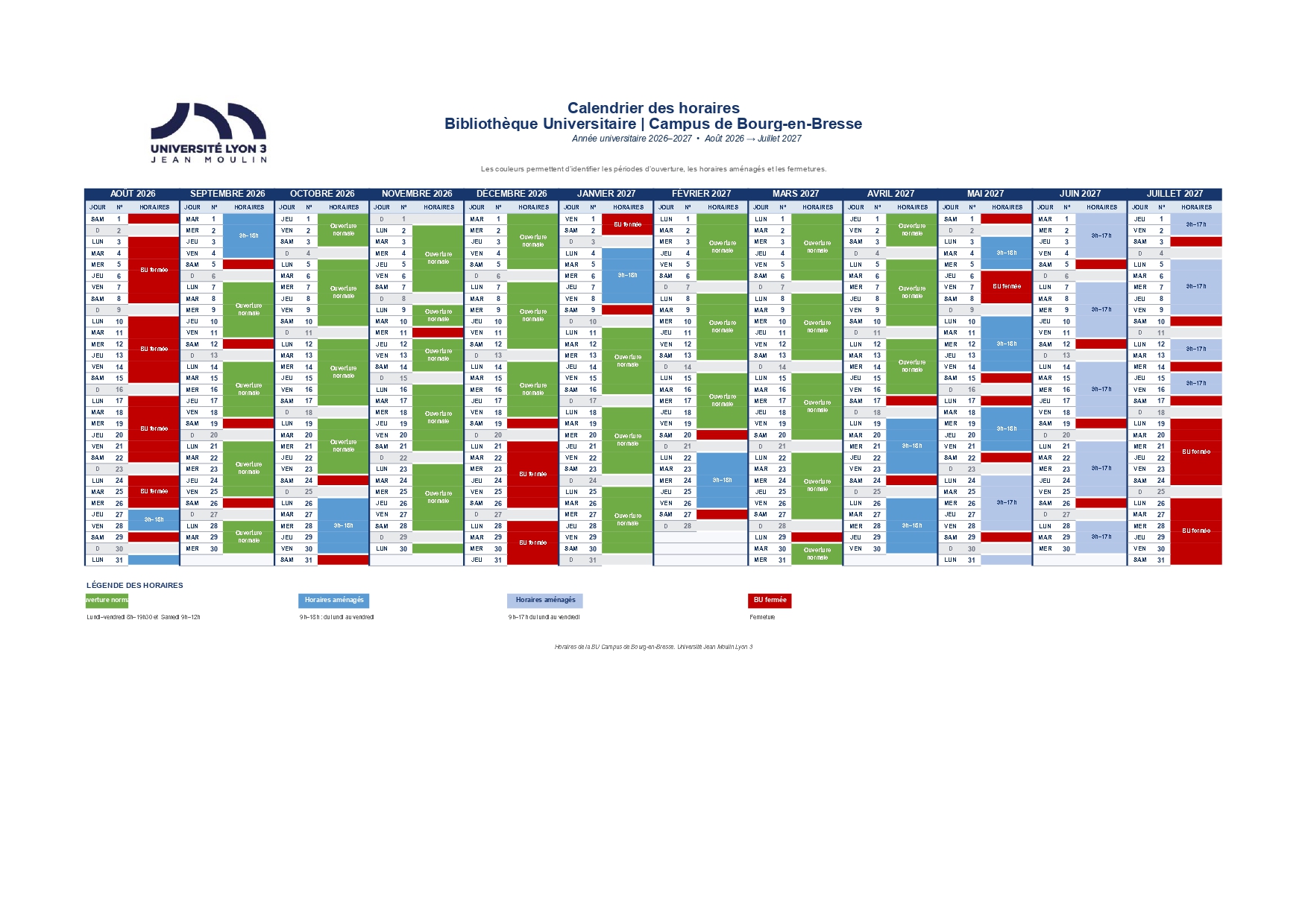 calendrier Bu Campus Bourg 2026-2027_page-0001